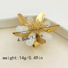 Wholesale Jewelry Elegant Flower 304 Stainless Steel 14K Gold Plated Hollow Out Open Rings