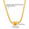 Wholesale Jewelry Elegant Flower 304 Stainless Steel 18K Gold Plated Necklace