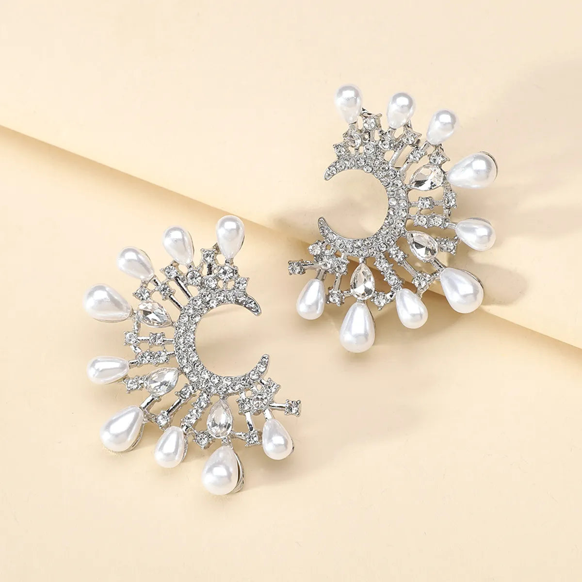 1 Pair Elegant Geometric Sun Plating Zinc Alloy Ear Studs