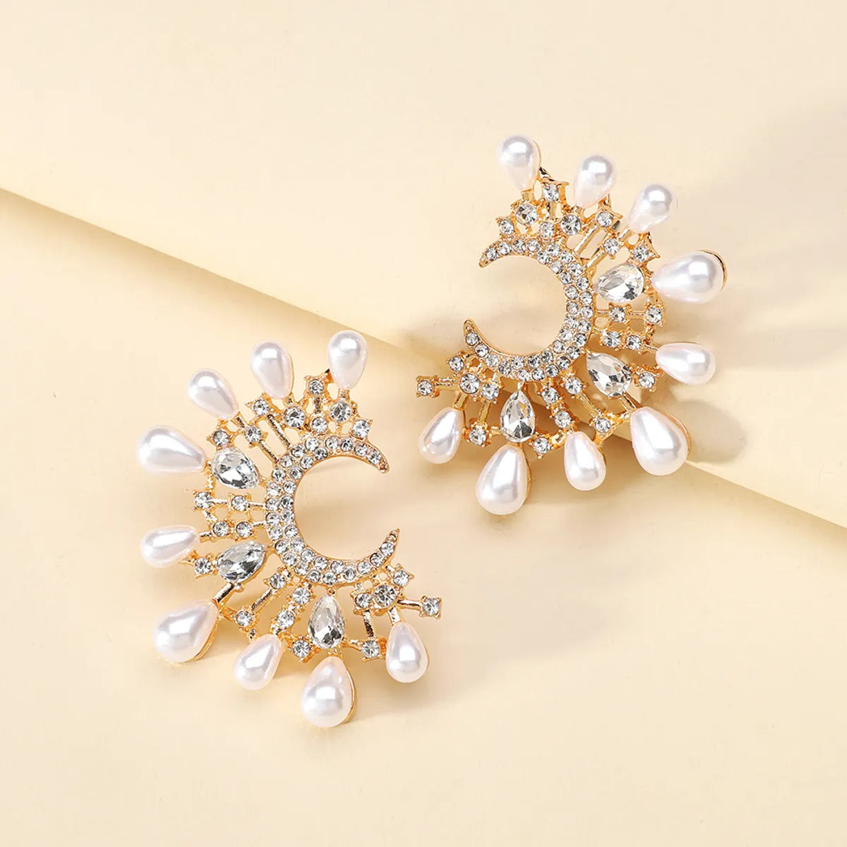 1 Pair Elegant Geometric Sun Plating Zinc Alloy Ear Studs