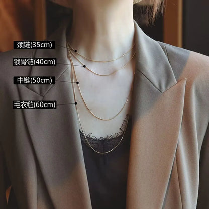 Wholesale Jewelry Elegant Geometric Titanium Steel Plating Necklace