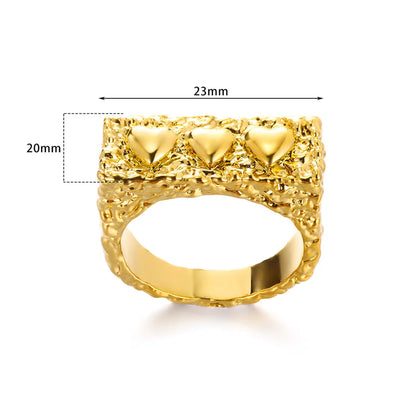 Wholesale Jewelry Elegant Irregular Solid Color 304 Stainless Steel Open Rings