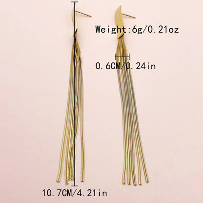 Wholesale Jewelry Elegant Lady Classic Style Heart Shape Cat 304 Stainless Steel 14K Gold Plated Tassel Plating Hollow Out Earrings Necklace