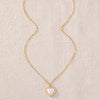 Wholesale Jewelry Elegant Lady Modern Style Heart Shape Plastic Zinc Alloy Artificial Pearls Inlay Pendant Necklace