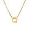 Wholesale Jewelry Elegant Letter 201 Stainless Steel 18K Gold Plated Pendant Necklace