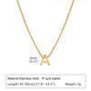 Wholesale Jewelry Elegant Letter 201 Stainless Steel 18K Gold Plated Pendant Necklace