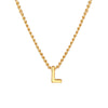 Wholesale Jewelry Elegant Letter 201 Stainless Steel 18K Gold Plated Pendant Necklace