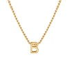 Wholesale Jewelry Elegant Letter 201 Stainless Steel 18K Gold Plated Pendant Necklace