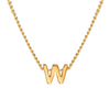 Wholesale Jewelry Elegant Letter 201 Stainless Steel 18K Gold Plated Pendant Necklace