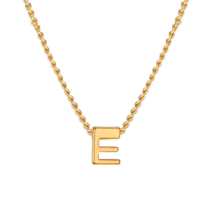 Wholesale Jewelry Elegant Letter 201 Stainless Steel 18K Gold Plated Pendant Necklace