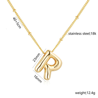 Wholesale Jewelry Elegant Letter Titanium Steel Pendant Necklace