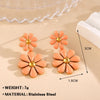 Wholesale Jewelry Elegant Pastoral Flower Titanium Steel Jewelry Set