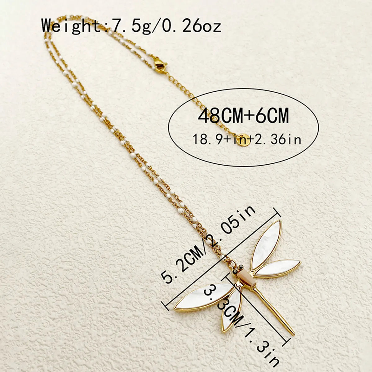 Wholesale Jewelry Elegant Pastoral Streetwear Dragonfly 304 Stainless Steel 14K Gold Plated Enamel Plating Pendant Necklace