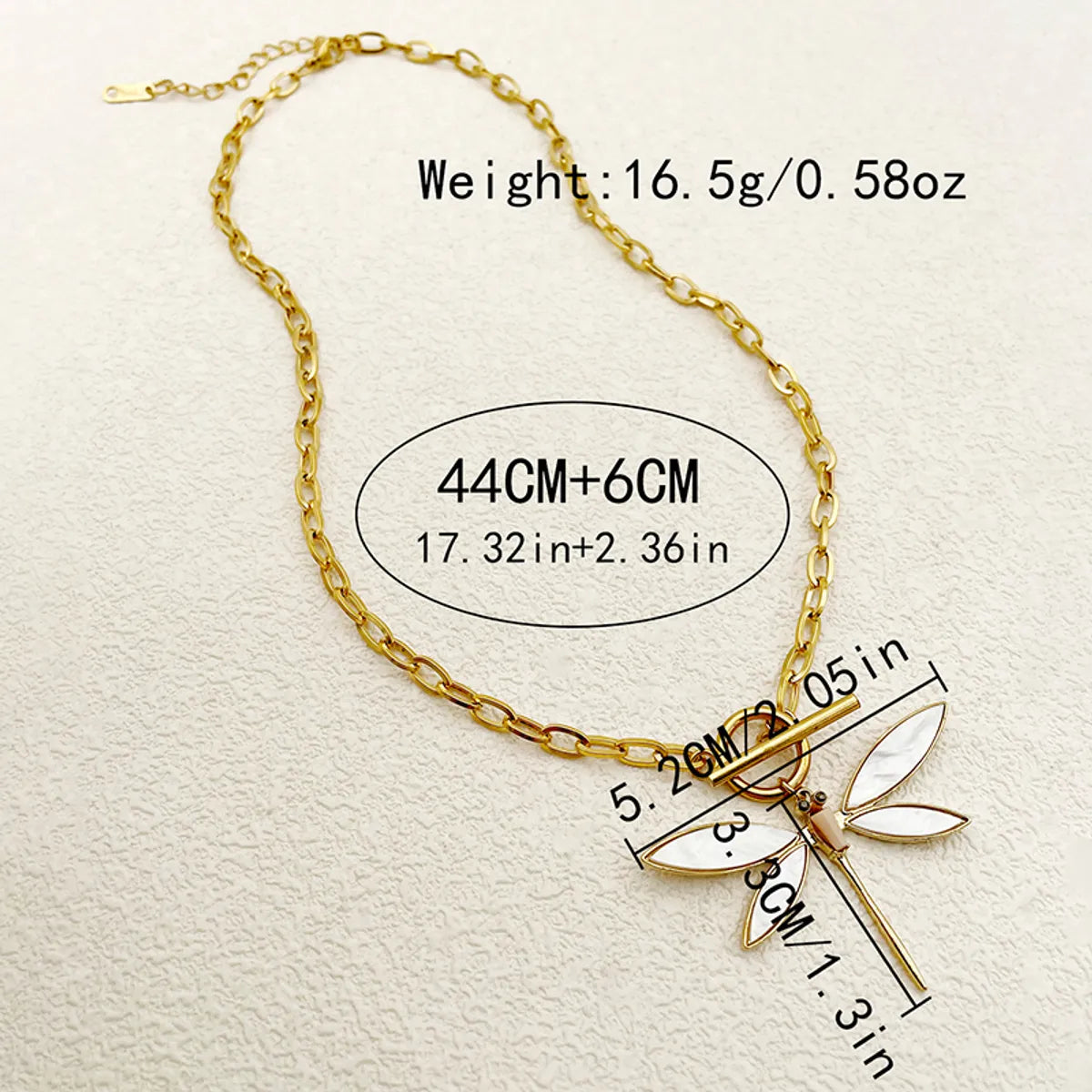 Wholesale Jewelry Elegant Pastoral Streetwear Dragonfly 304 Stainless Steel 14K Gold Plated Enamel Plating Pendant Necklace