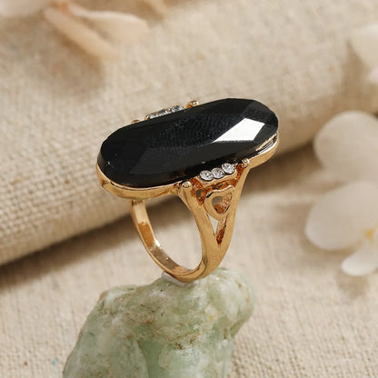 Wholesale Jewelry Elegant Retro Classic Style Geometric Alloy Zircon Inlay Rings