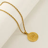 Wholesale Jewelry Elegant Simple Style Constellation 304 Stainless Steel 18K Gold Plated Pendant Necklace