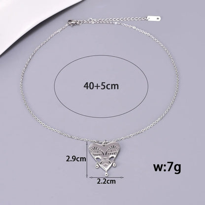 Wholesale Jewelry Elegant Simple Style Geometric Solid Color 304 Stainless Steel Titanium Steel Plating Pendant Necklace