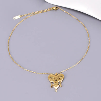 Wholesale Jewelry Elegant Simple Style Geometric Solid Color 304 Stainless Steel Titanium Steel Plating Pendant Necklace