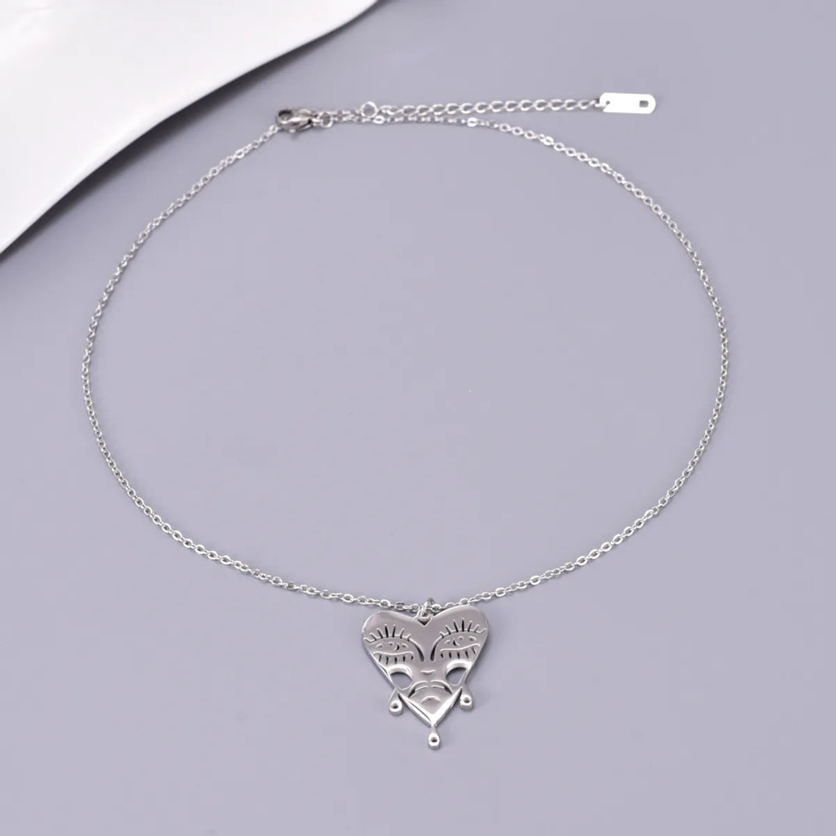 Wholesale Jewelry Elegant Simple Style Geometric Solid Color 304 Stainless Steel Titanium Steel Plating Pendant Necklace