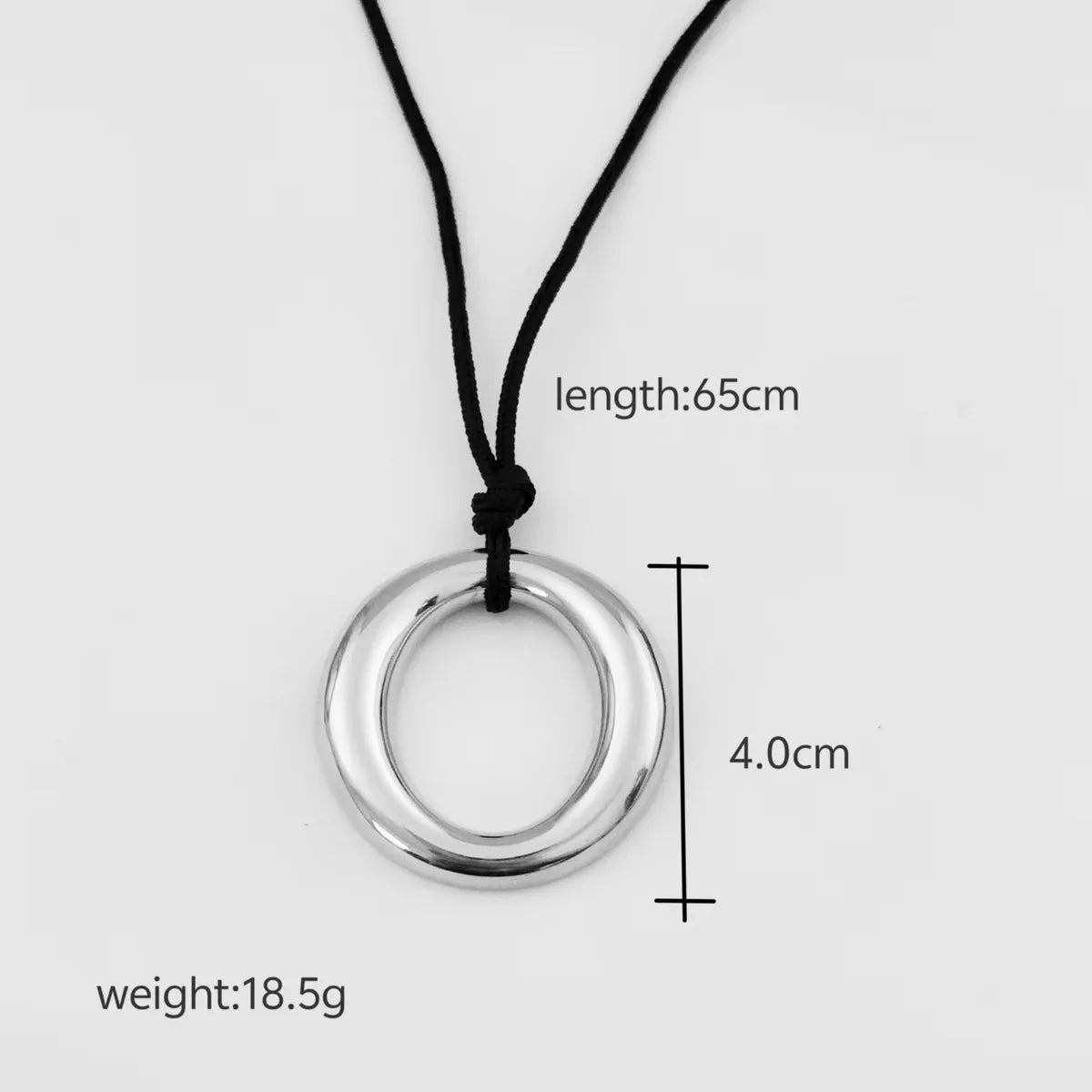 Wholesale Jewelry Elegant Simple Style O-Shape 304 Stainless Steel 18K Gold Plated Pendant Necklace