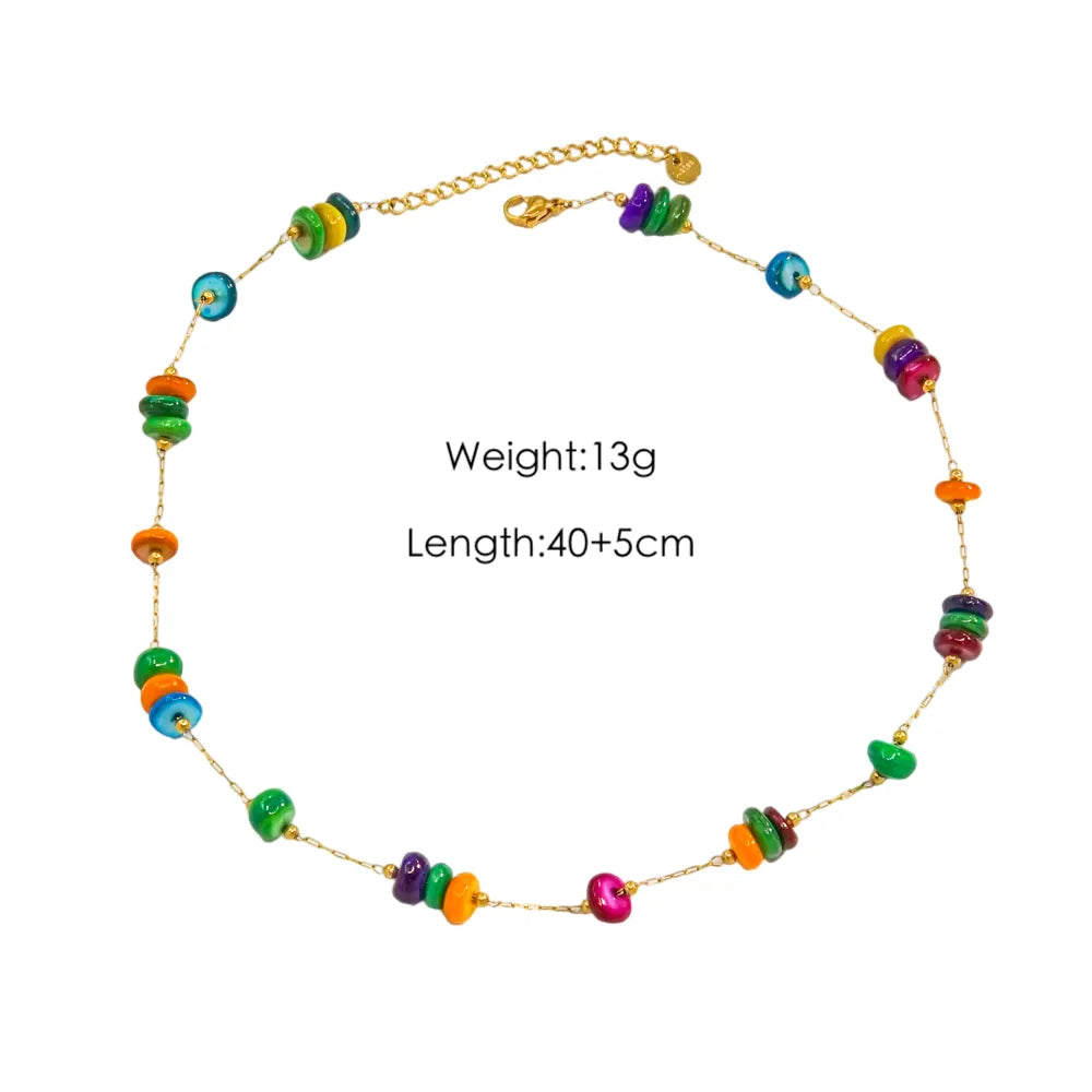 Wholesale Jewelry Elegant Simple Style Round 304 Stainless Steel 14K Gold Plated Beaded Bracelets Anklet Necklace