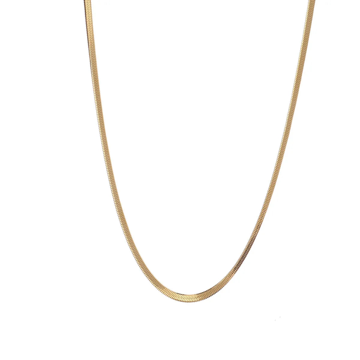 Wholesale Jewelry Elegant Simple Style Solid Color 201 Stainless Steel 18K Gold Plated Necklace