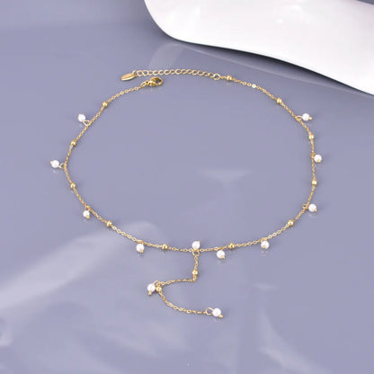 Wholesale Jewelry Elegant Simple Style Solid Color 304 Stainless Steel Titanium Steel Necklace