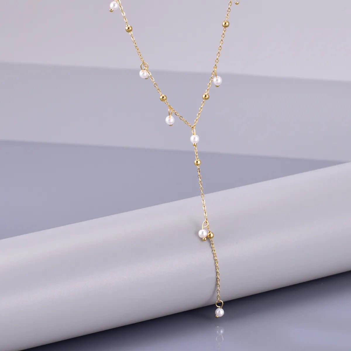 Wholesale Jewelry Elegant Simple Style Solid Color 304 Stainless Steel Titanium Steel Necklace