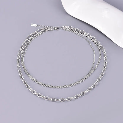 Wholesale Jewelry Elegant Simple Style Solid Color 304 Stainless Steel Titanium Steel Pendant Necklace