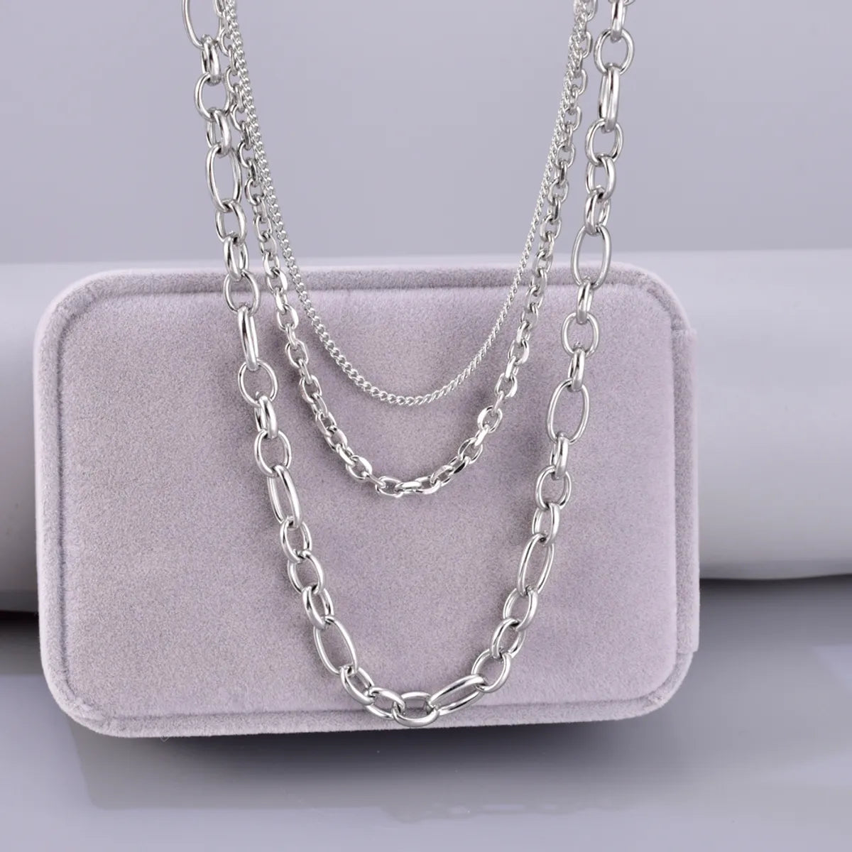 Wholesale Jewelry Elegant Simple Style Solid Color 304 Stainless Steel Titanium Steel Pendant Necklace