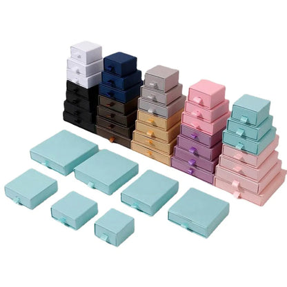 Elegant Solid Color Paper Jewelry Boxes