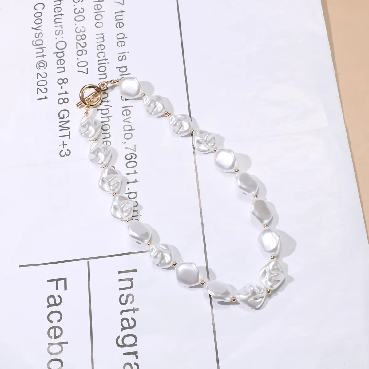 Wholesale Jewelry Elegant Streetwear Irregular Baroque Pearls Choker