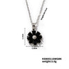 Wholesale Jewelry Elegant Streetwear Korean Style SUNFLOWER (Jz001) 304 Stainless Steel Copper Zircon Rhodium Plated Inlay Pendant Necklace