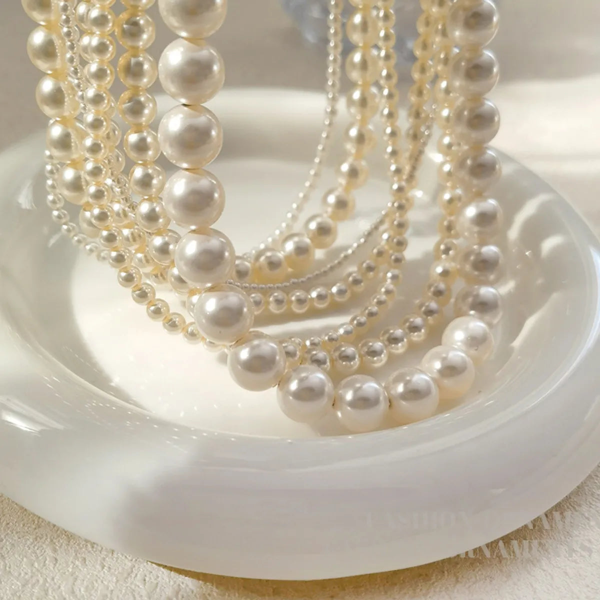 Wholesale Jewelry Elegant Streetwear Round Imitation Pearl Necklace