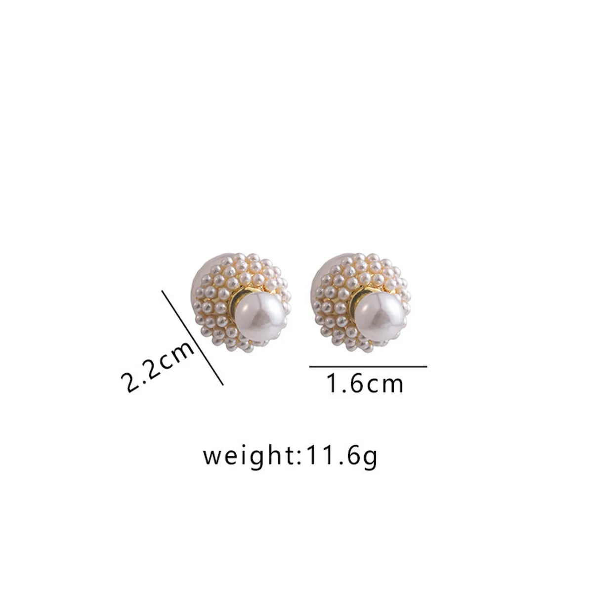 Wholesale Jewelry Elegant Sweet Round Solid Color Alloy Drop Earrings