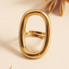 Wholesale Jewelry Elegant Vacation Modern Style Round 304 Stainless Steel 18K Gold Plated Open Rings