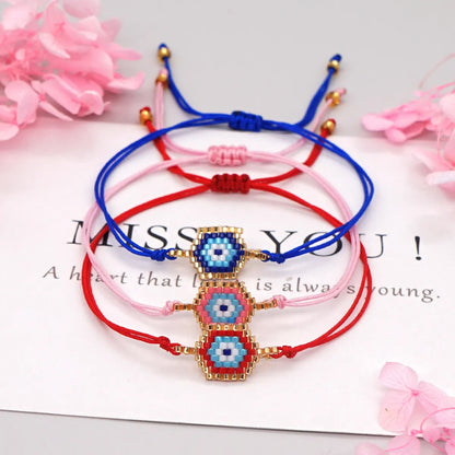 Wholesale Jewelry Ethnic Eye Rice Beads Hand-woven Bracelet Gooddiy