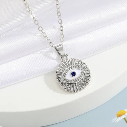 Wholesale Jewelry Fashion Eye Alloy Pendant Necklace