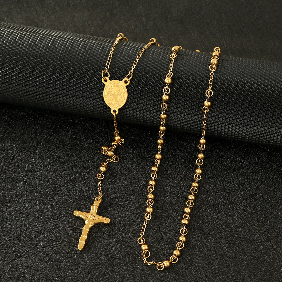 Wholesale Jewelry Ethnic Style Cross Titanium Steel Plating Necklace