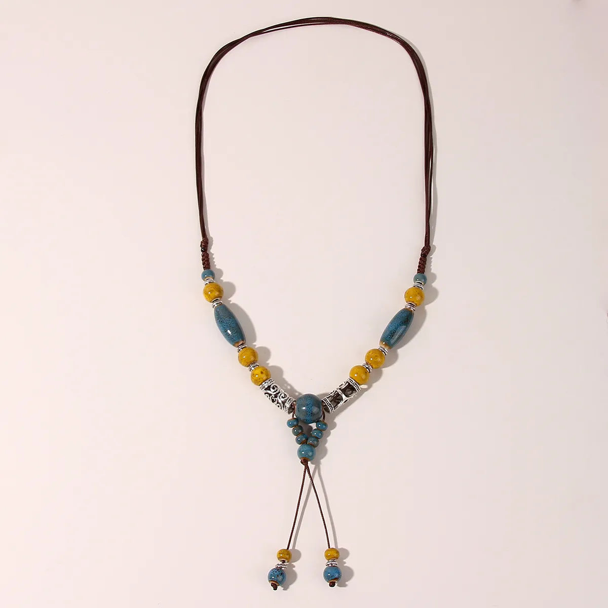 Wholesale Jewelry Ethnic Style Geometric Ceramics Long Necklace