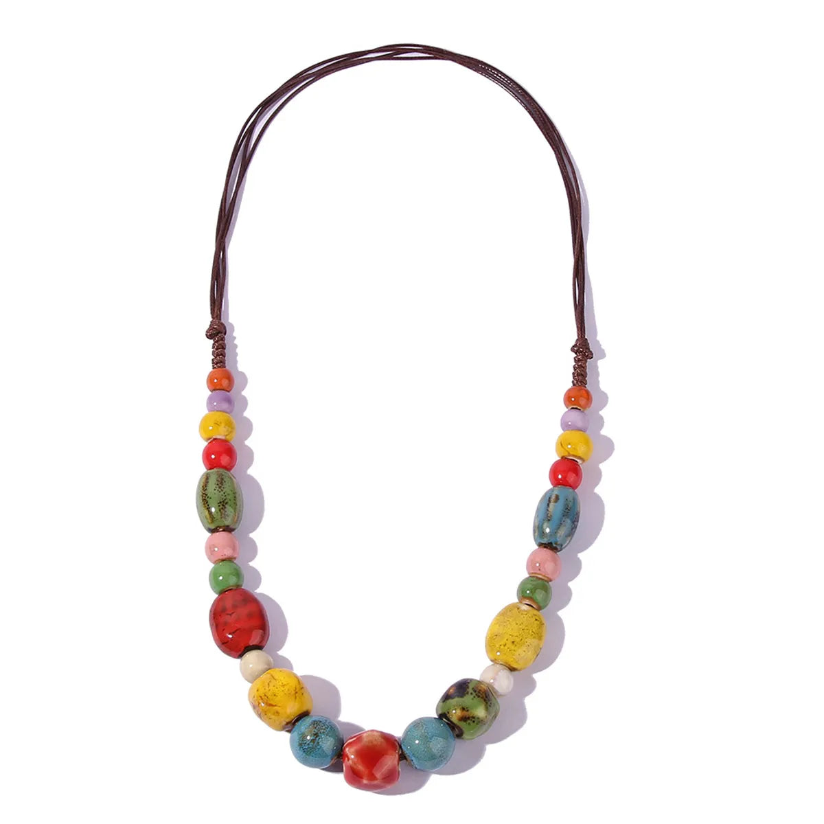 Wholesale Jewelry Ethnic Style Geometric Ceramics Long Necklace