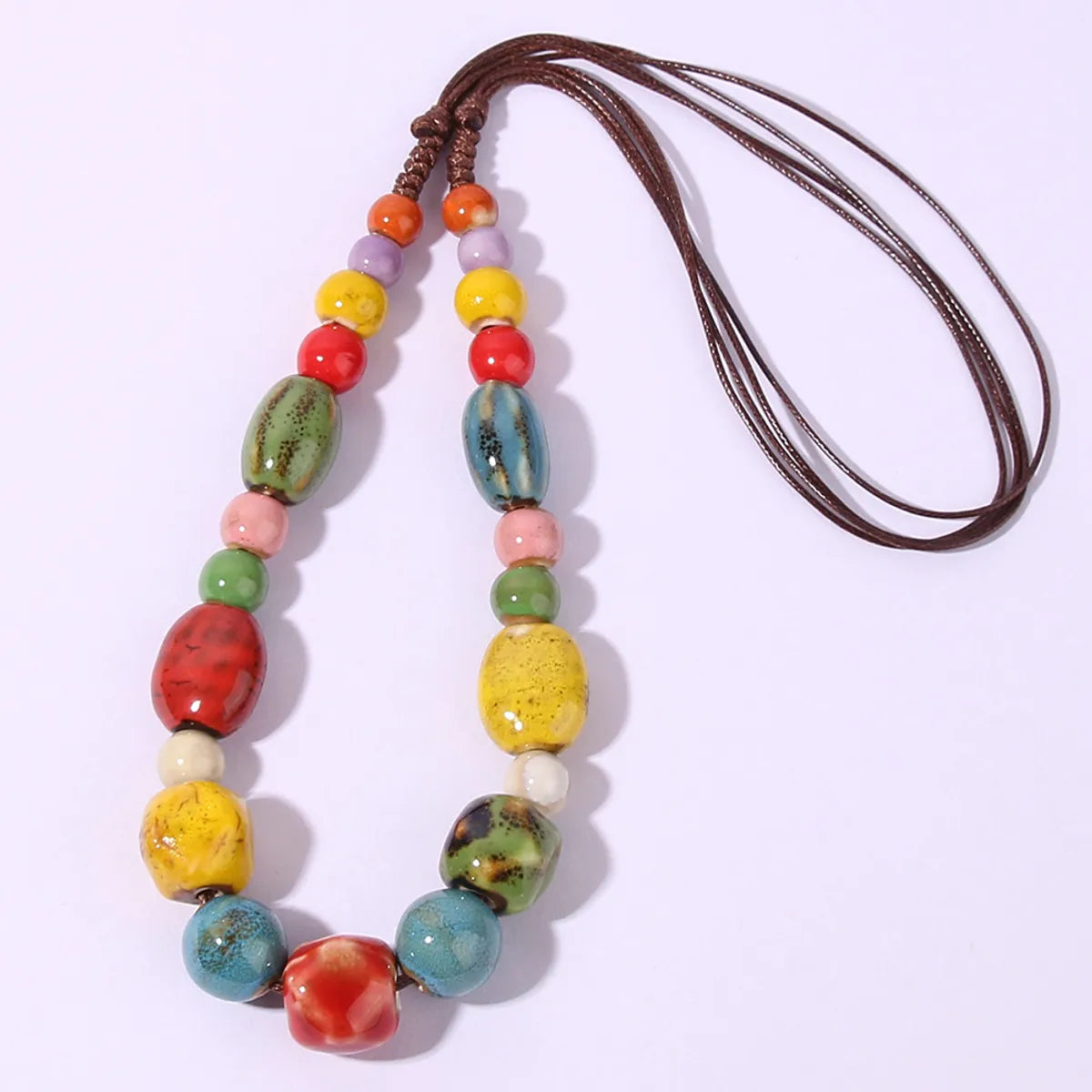 Wholesale Jewelry Ethnic Style Geometric Ceramics Long Necklace