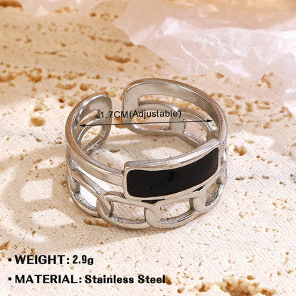 Wholesale Jewelry Ethnic Style Geometric Star Heart Shape Stainless Steel Plating Open Rings