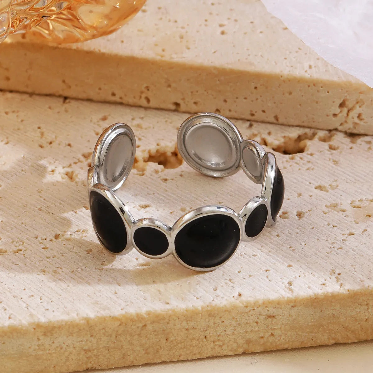 Wholesale Jewelry Ethnic Style Geometric Star Heart Shape Stainless Steel Plating Open Rings