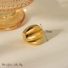 Wholesale Jewelry Exaggerated French Style Oval 304 Stainless Steel 18K Gold Plated Rings