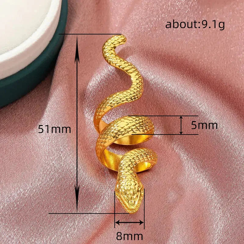 Wholesale Jewelry Exaggerated Modern Style Snake Alloy Plating Rings