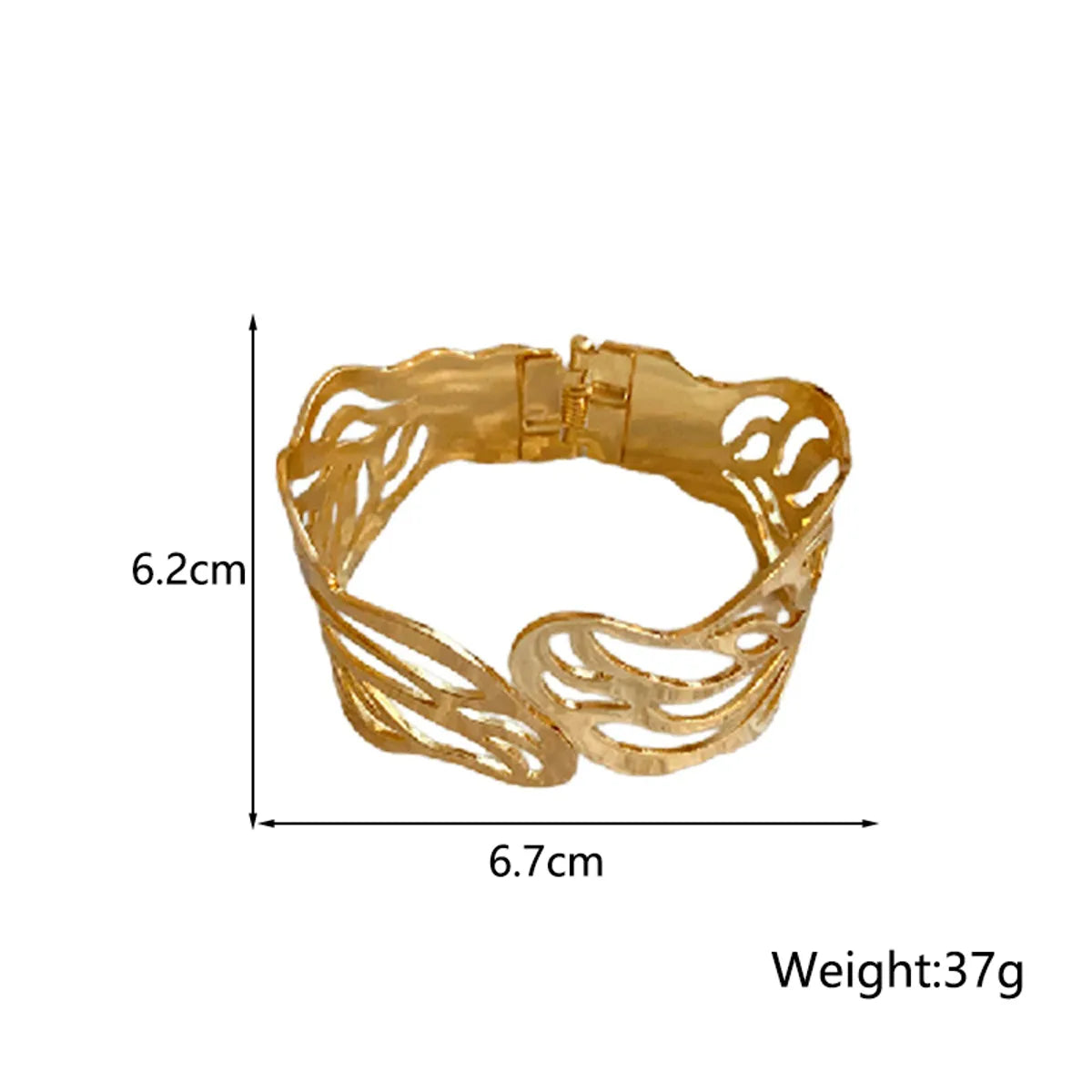 Wholesale Jewelry Exaggerated Modern Style Wings Alloy Hollow Out Bangle