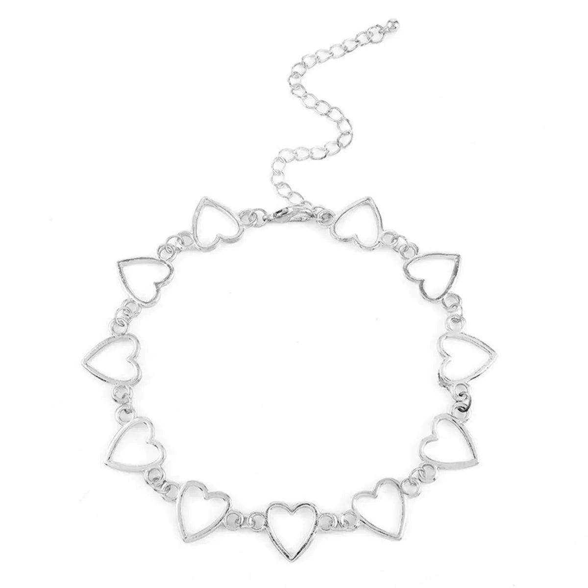 Wholesale Jewelry Exaggerated Simple Style Heart Shape Alloy Choker