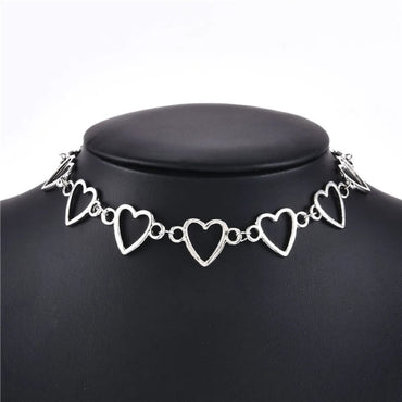 Wholesale Jewelry Exaggerated Simple Style Heart Shape Alloy Choker