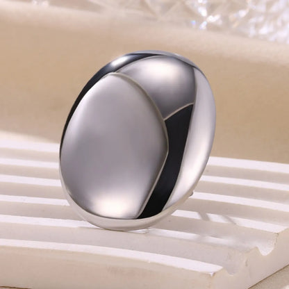 Wholesale Jewelry Exaggerated Simple Style Round 304 Stainless Steel Rings